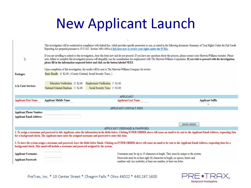 Instructions | Background Check | Employment Background Check | PreTrax ...